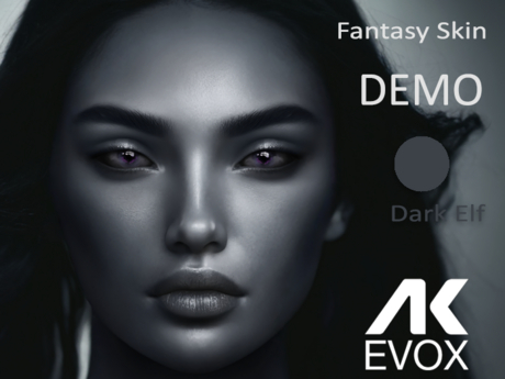 Second Life Marketplace - TG. Fantasy Skin. Dark Elf DEMO. EvoX.